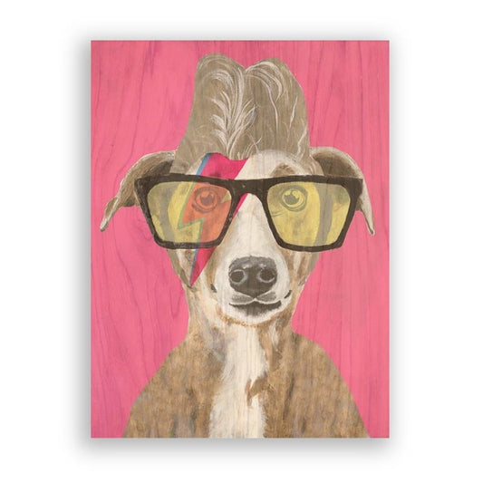 Picture of "Greyhound Ziggy" Wood Block Art Print