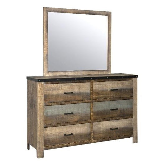 Picture of Sembene 61" Wood Dresser with Mirror Multi-Color