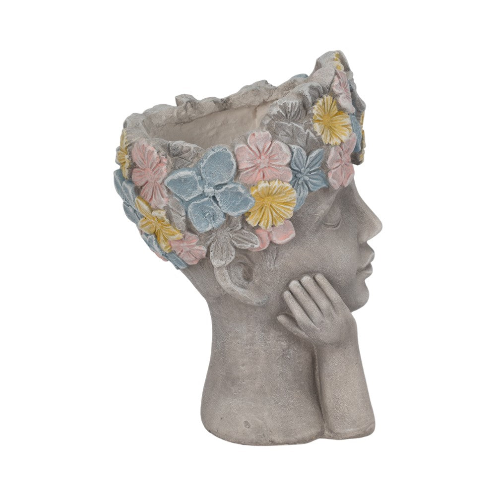 Picture of Lady with Flower Crown Planter, Large