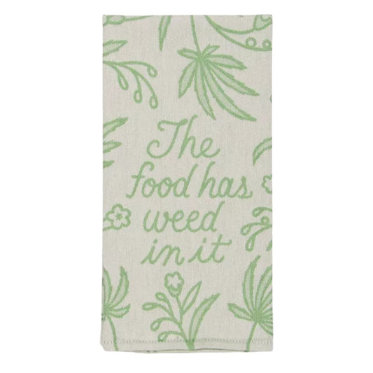 Picture of "Food Has Weed" Woven Dish Towel