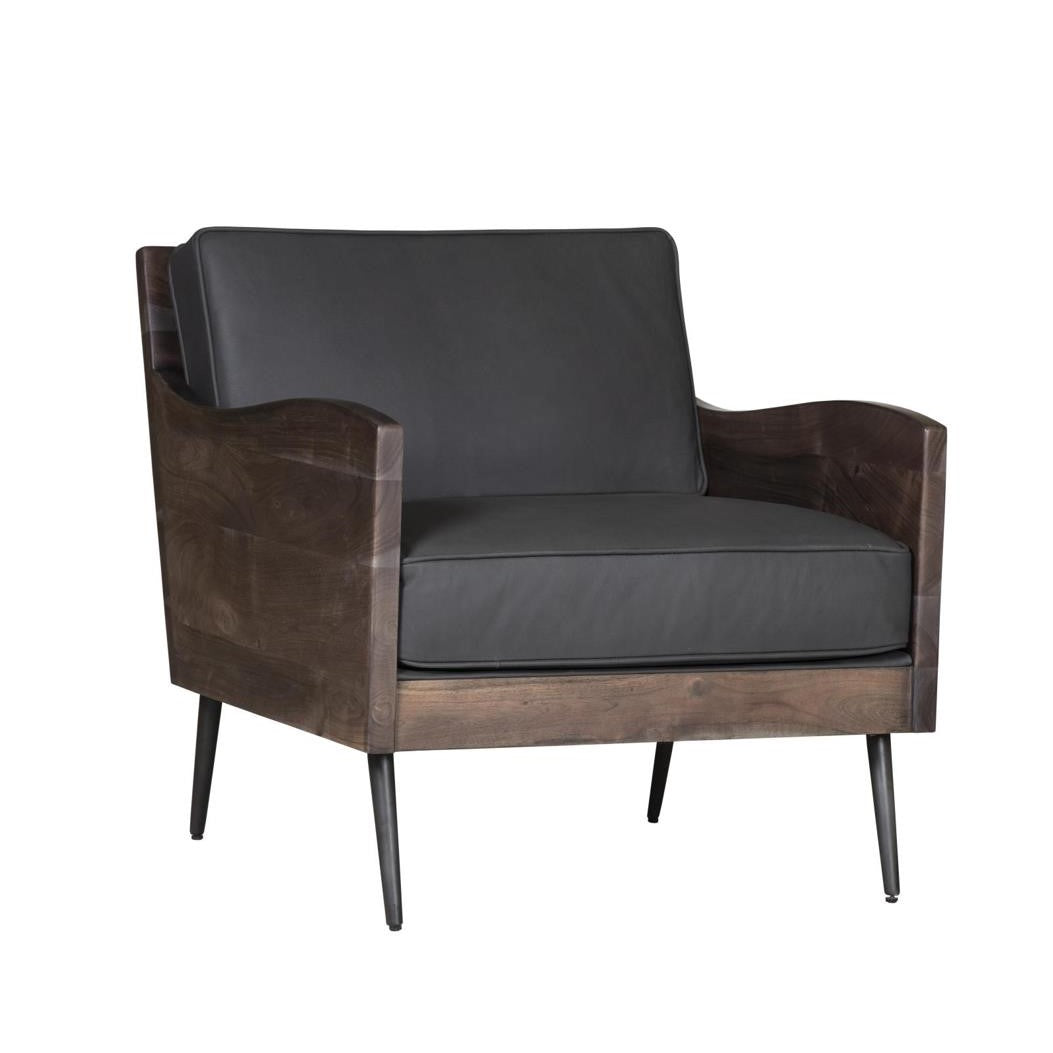 Picture of Killian Leather Accent Chair Slate