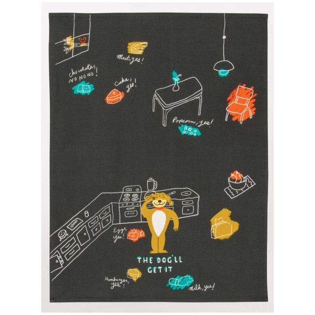 Picture of "The Dog'll Get It" Dish Towel