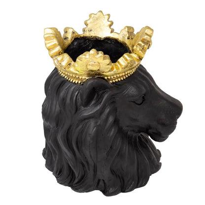 Picture of 9" Black Crown Lion Pot