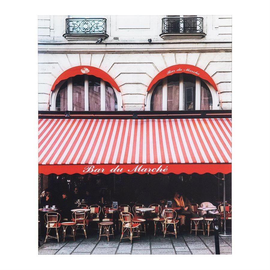 Picture of Red Bistro Awning Tempered Glass Wall Art