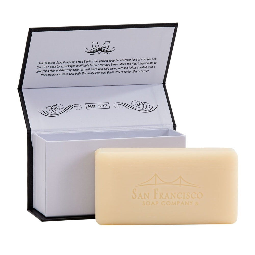Soap bar with elegant packaging from San Francisco Soap Company.
