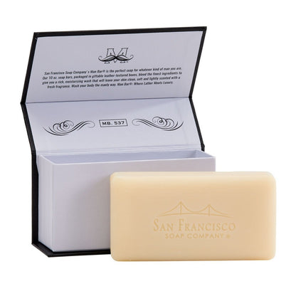Soap bar with elegant packaging from San Francisco Soap Company.