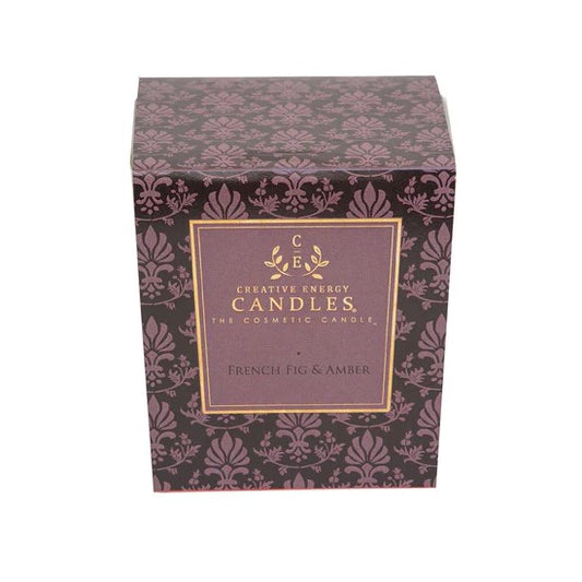 Ornate box of Creative Energy Candles, French Fig & Amber scent.