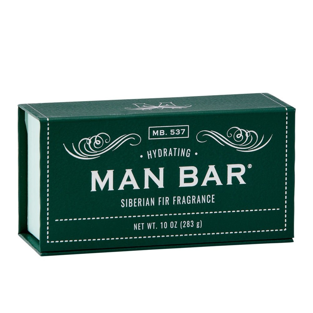 Green Man Bar soap box with Siberian fir fragrance, 10 oz.