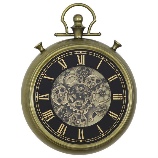 Picture of Pocket Watch Gold Gears Wall Clock