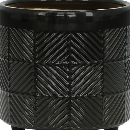 Picture of Textured Planter Shiney Black, Small
