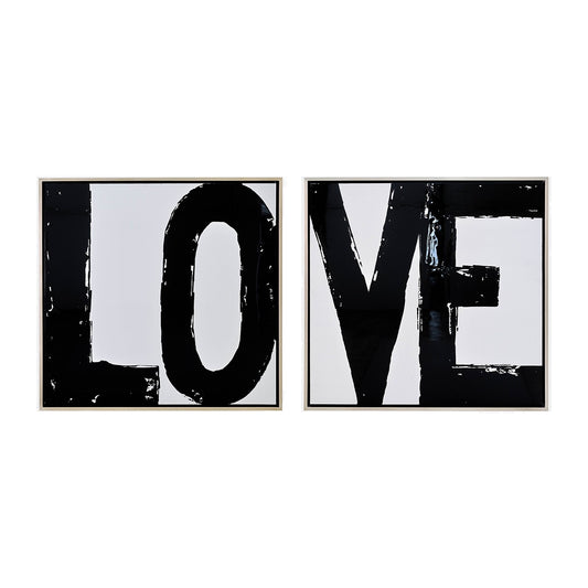 Picture of Set of 2 Hand Painted Love Framed Wall Art