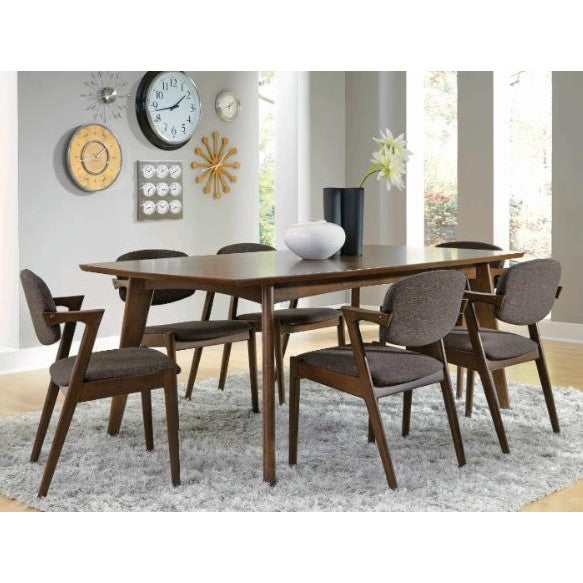 Picture of Jedda 60" 5PC Dining Table Set Dark Walnut