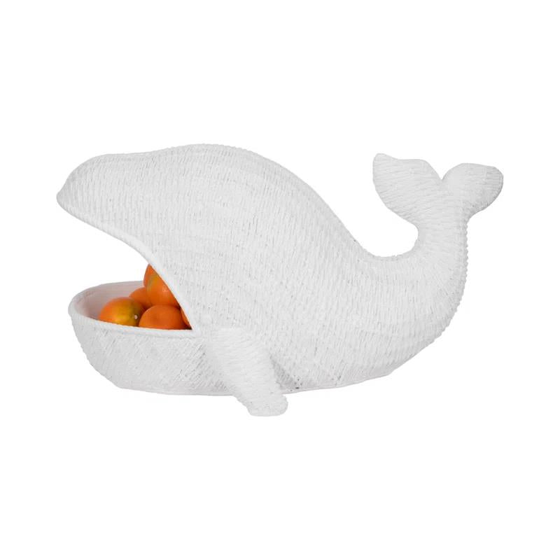 Picture of Woven Whale Basket, White