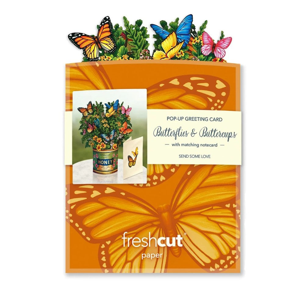 Picture of Butterflies and Buttercups Mini Pop-Up Bouquet Greeting Card