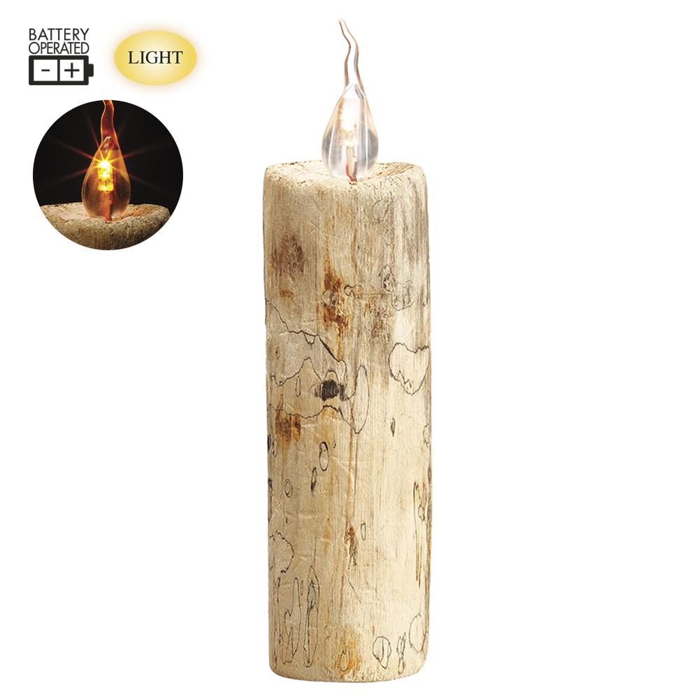 Picture of 7" Wood Faux Candle