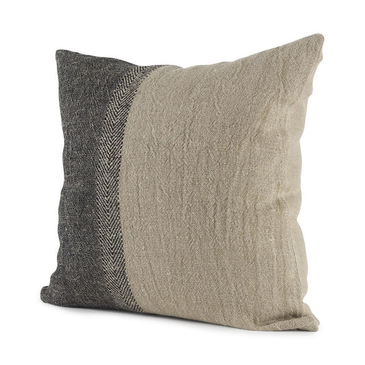 Picture of Izzy Beige & Black Blocked Square Pillow