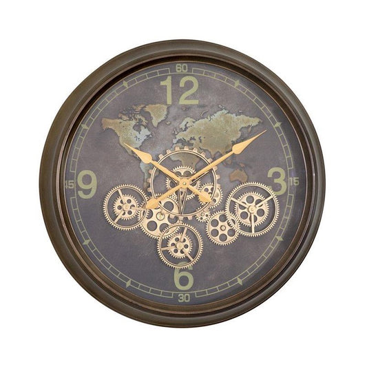 Picture of World Map Gears Wall Clock