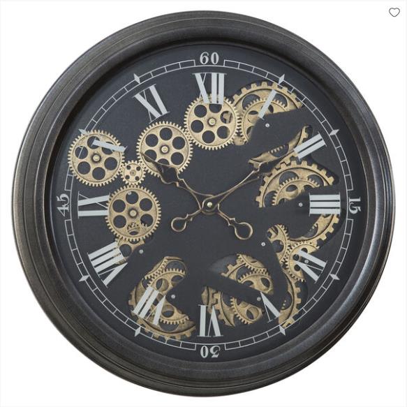 Picture of Paris White and Black Gears Wall Clock 21