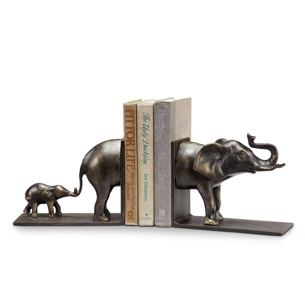 Picture of Elephant and Baby Bookends