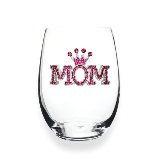 Picture of Mom Jeweled Stemless Wine Glass