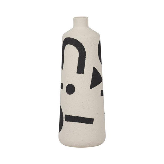 Picture of Funky Ivory and Black Vase, Medium