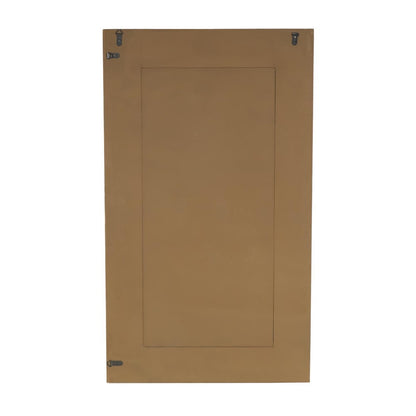 Back view of a framed artwork with hanging hardware.