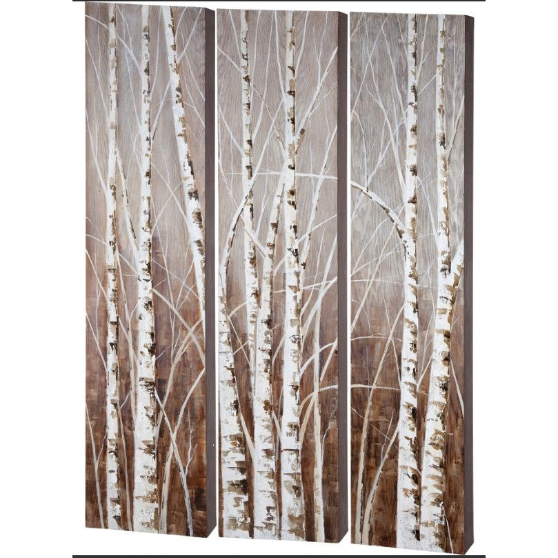Picture of Tryptich White Pine Trees S/3