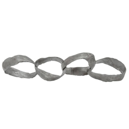 Picture of Gun Metal Rings Chain Decor