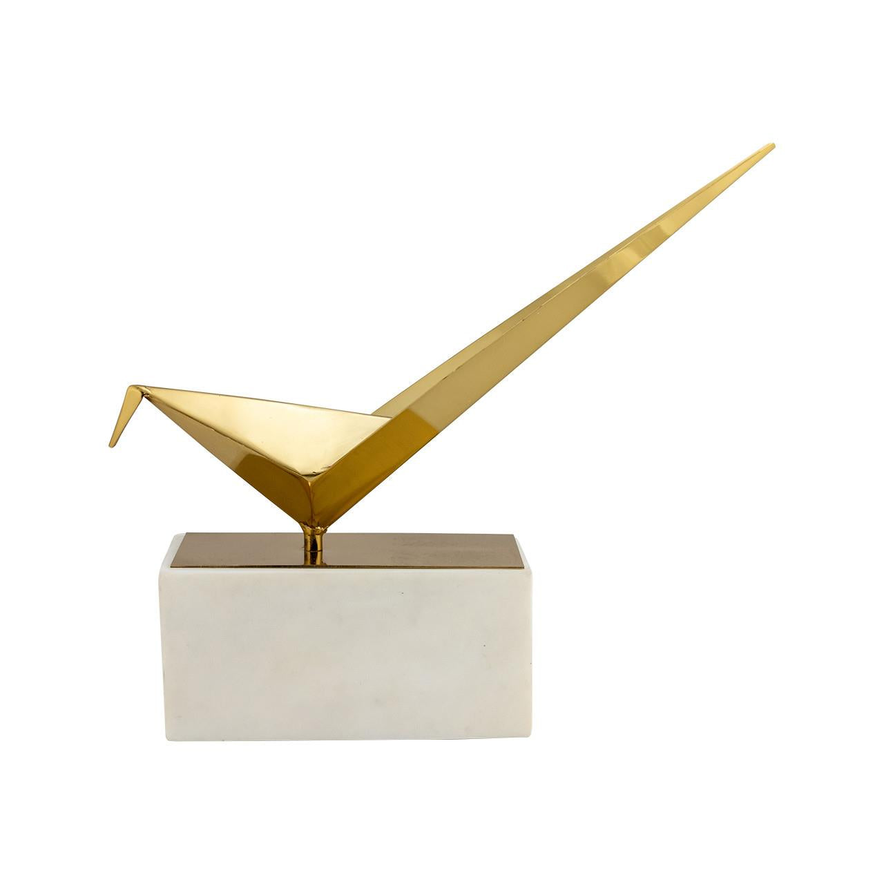 Picture of Origami Gold Bird Statuary