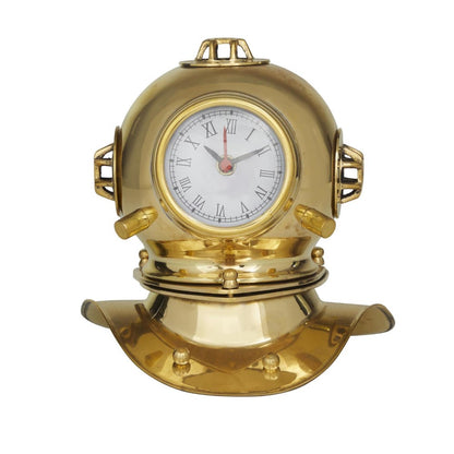 Picture of Brass Diver Helmet Table Clock, Gold