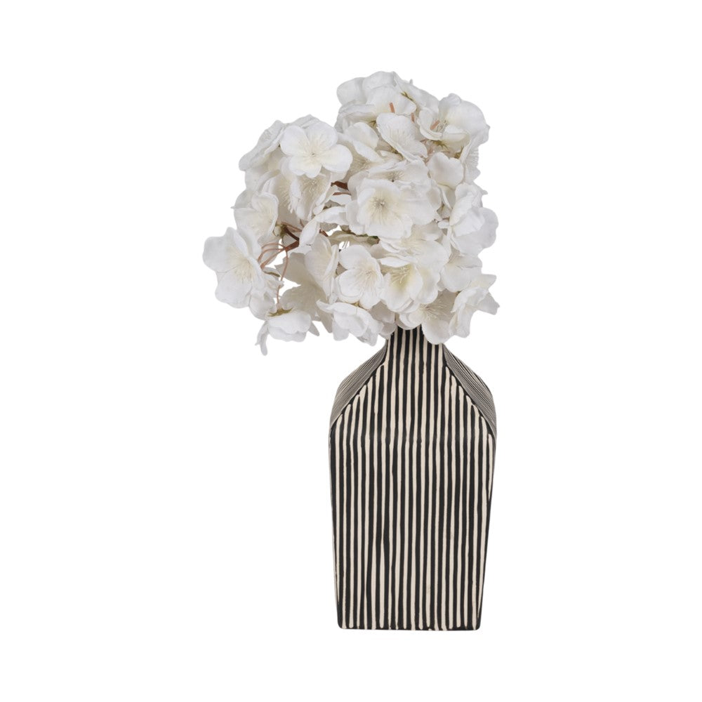 Picture of Black and White Pinstripe Vase, Small