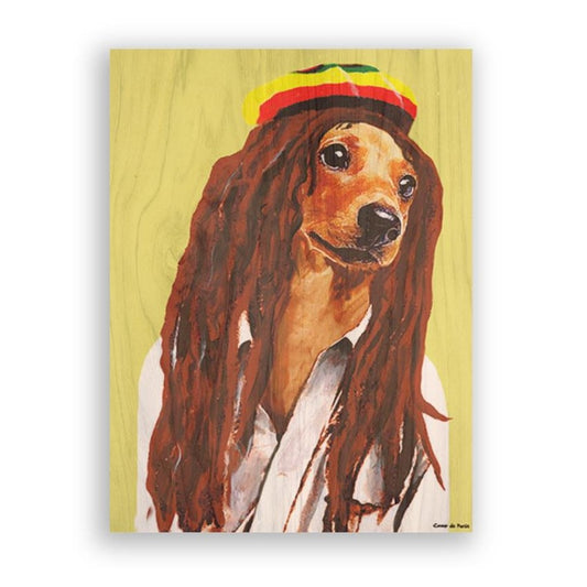 Picture of "Marley Dachshund" Wood Block Art Print