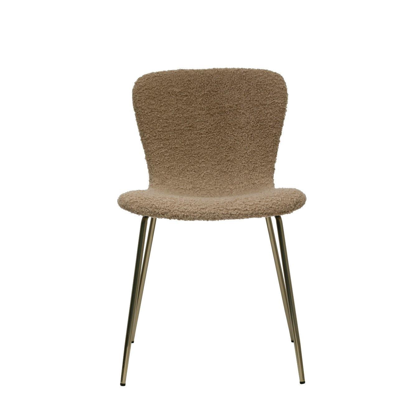 Picture of Beige Boucle Dining Chair