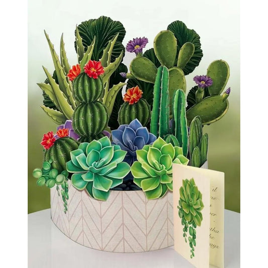 Picture of Cactus Garden Pop-Up Bouquet Greeting Card