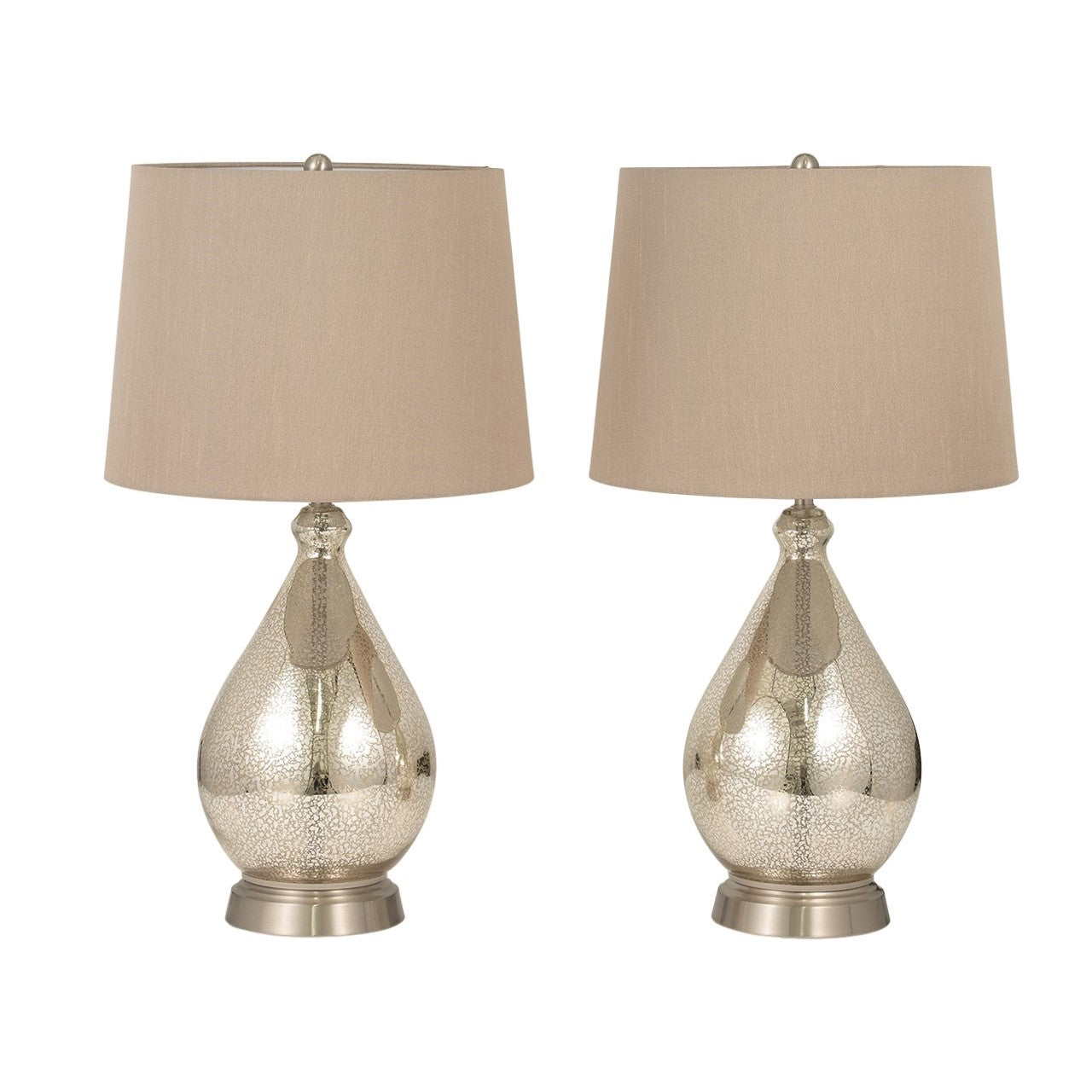 Picture of Mercury Glass Teardrop Table Lamps, Set of 2