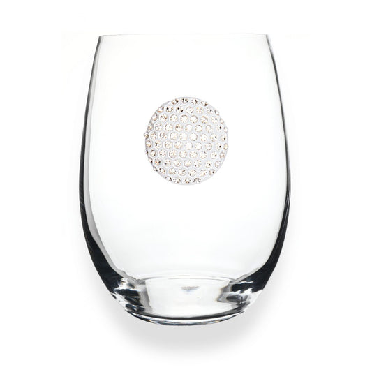 Picture of Golf Ball Jeweled Stemless Wine Glass