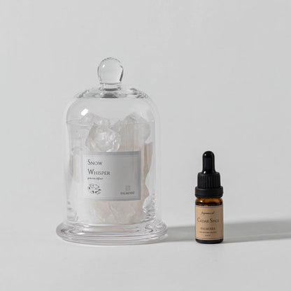 Picture of Snow Whisper Gemstone Diffuser with Snow Quartz and Ceadr Spice Fragrance Oil
