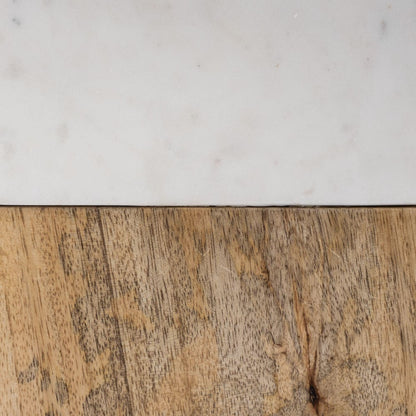 Marble and wood surface texture combination.