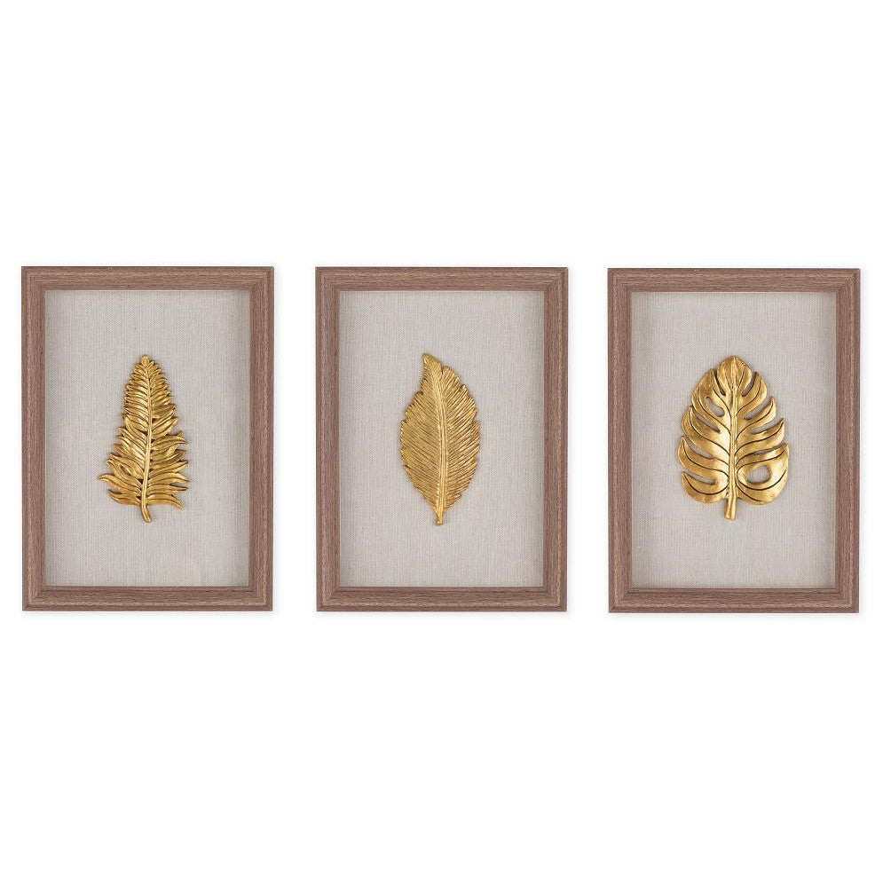 Picture of S/3 Gold Leaves Shadowbox