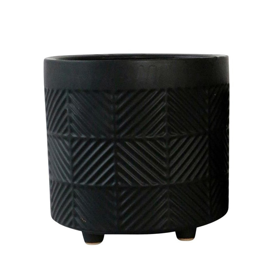 Picture of Textured Planter Matte Black, Large