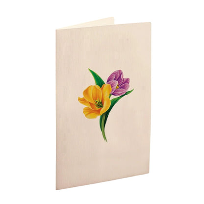 Picture of Festive Tulips Mini Pop-Up Bouquet Greeting Card