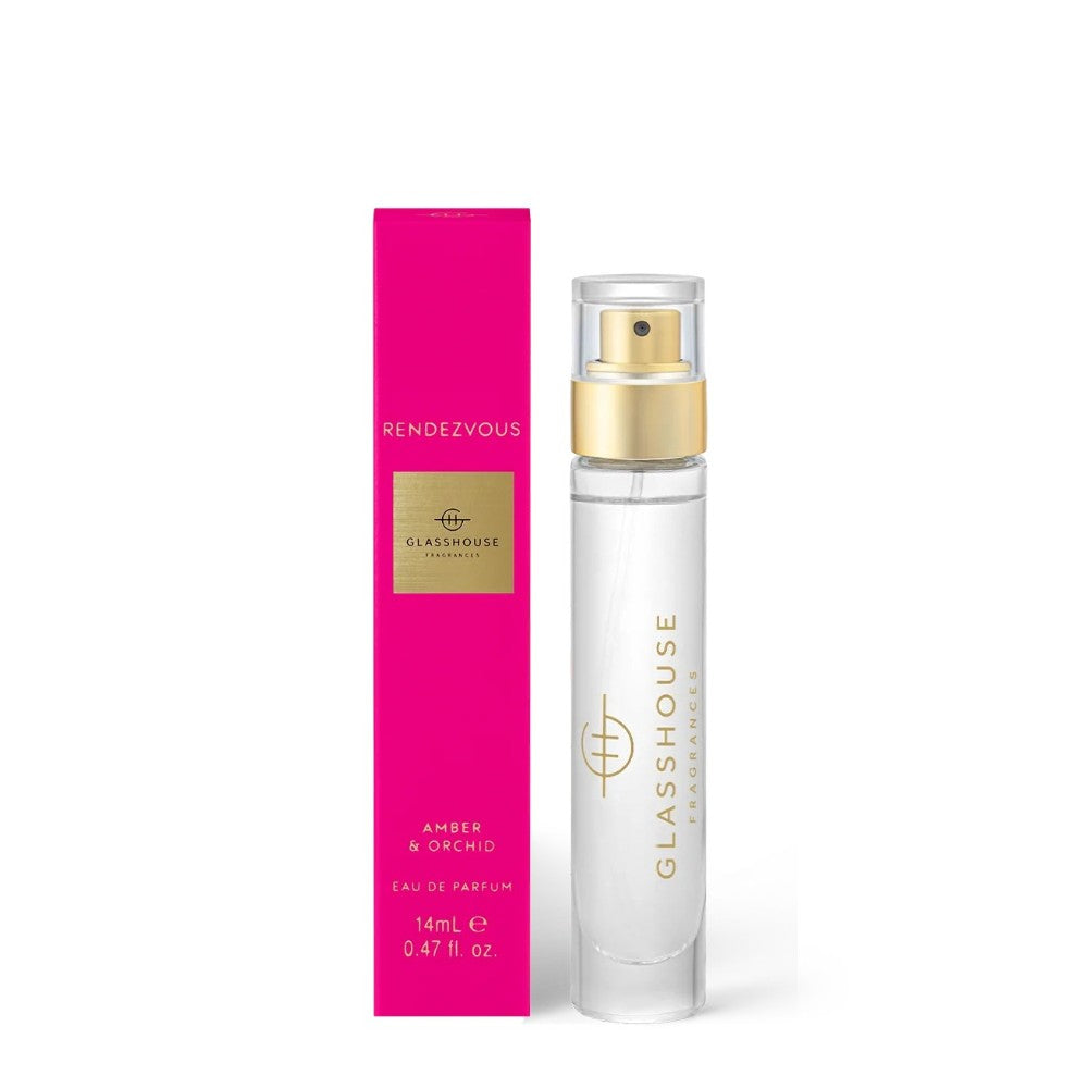 Perfume bottle and box: Rendezvous by Glasshouse Fragrances, 14ml.