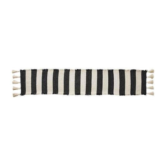 Picture of Black Striped Ponchaa Table Runner