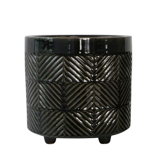 Picture of Textured Planter Shiney Black, Large