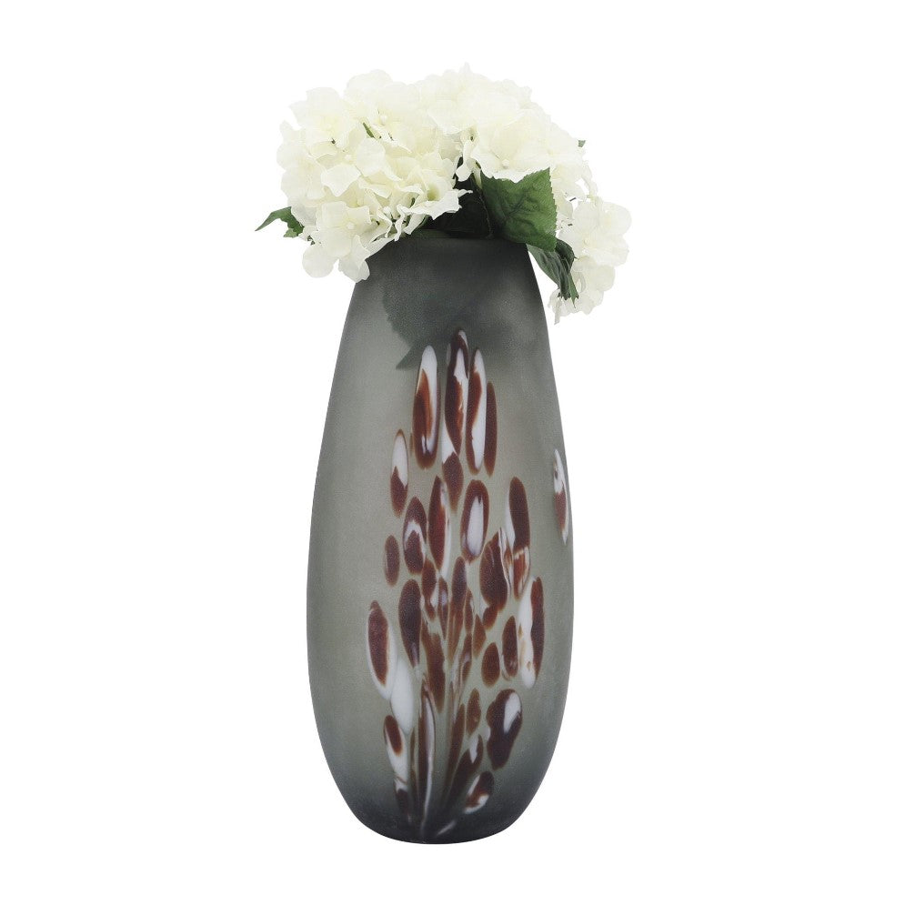 Picture of Red Detail Frosted Glass Vase 17"