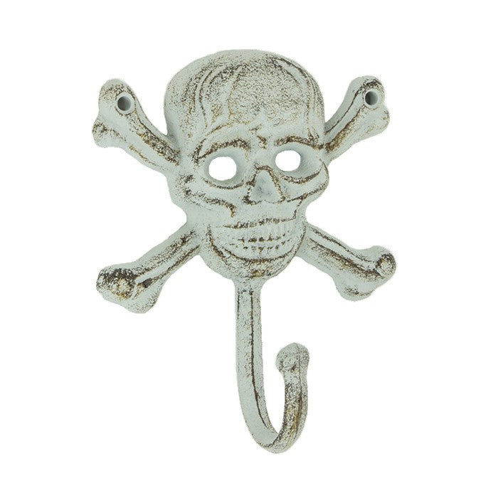 Picture of Pirate Skull Wall Hook, Antique White