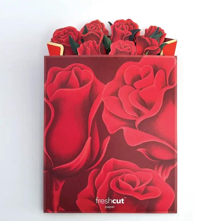 Picture of Red Roses Pop-Up Bouquet Greeting Card