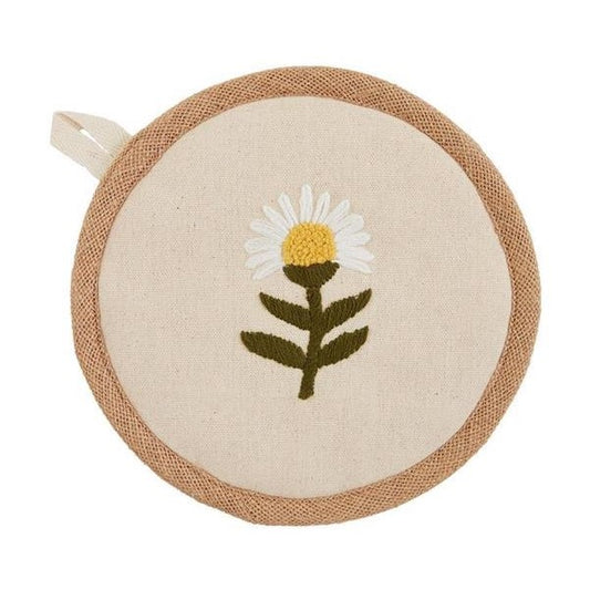Picture of Daisy Embroidered Pot Holder