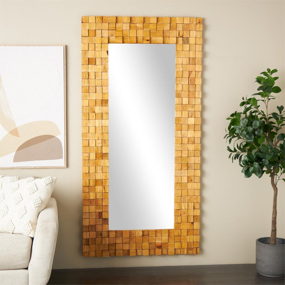 Picture of Mosaic Wood Block Mirror