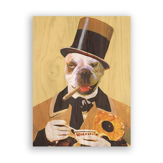 Picture of "W.C. Fields Dog" Wood Block Art Print
